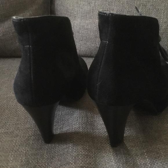 Paul Green black suede New York lace-up heeled booties 6 6.5. Fits US 8-8.5 - Picture 7 of 8